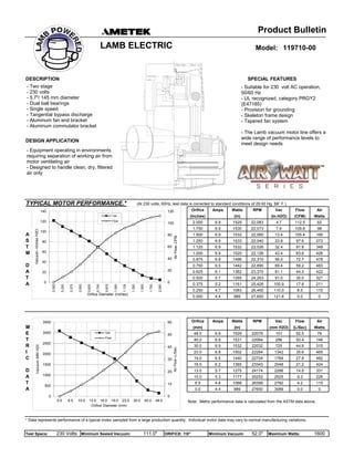 AMETEK Lamb motor 114922-00